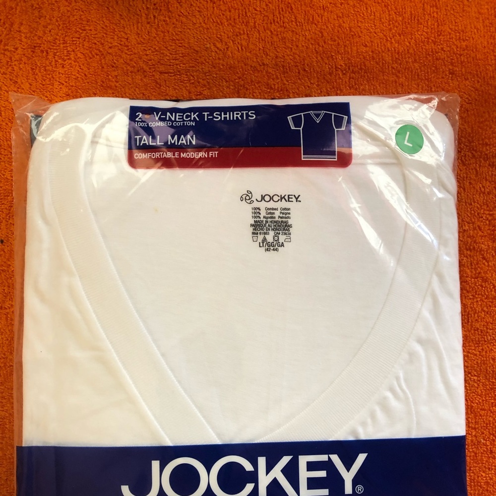 Jockey men’s V-neck t-shirt size large “tall”